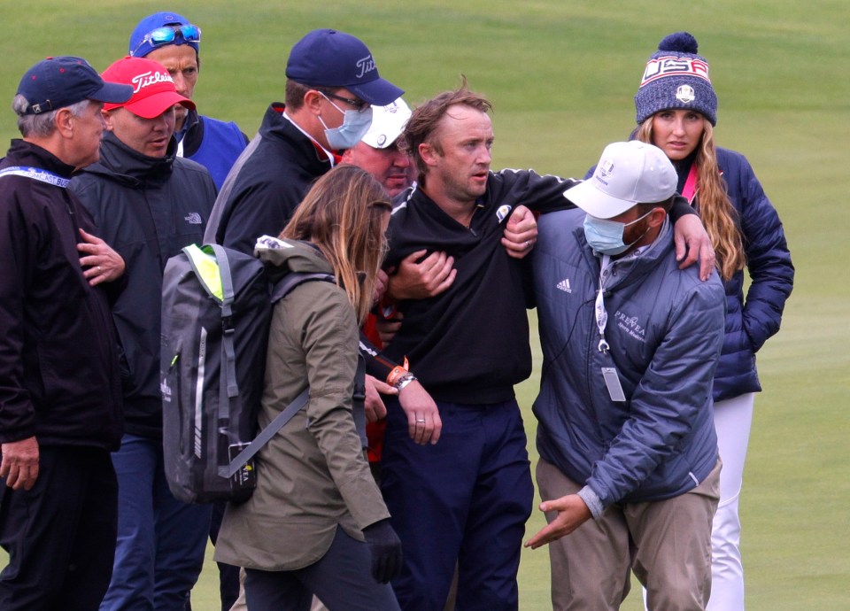 Tom Felton collapsed while playing at the Ryder Cup in America