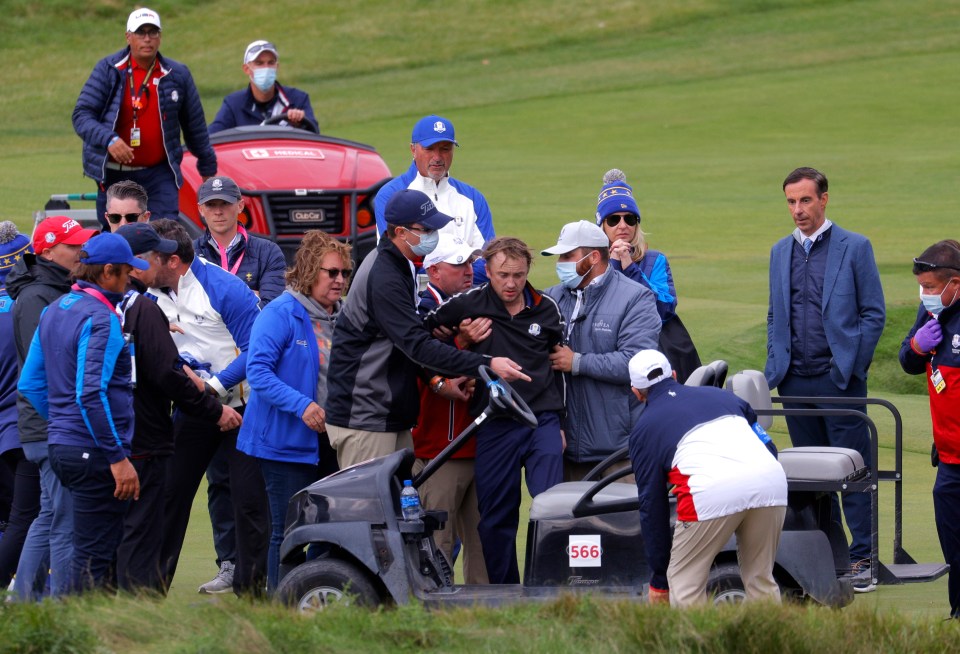 He was assisted to a buggy