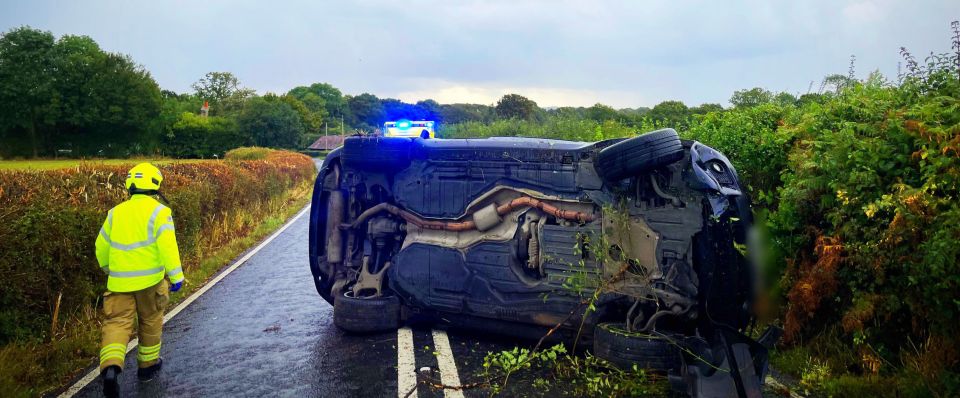 Katie flipped her BMW near her home