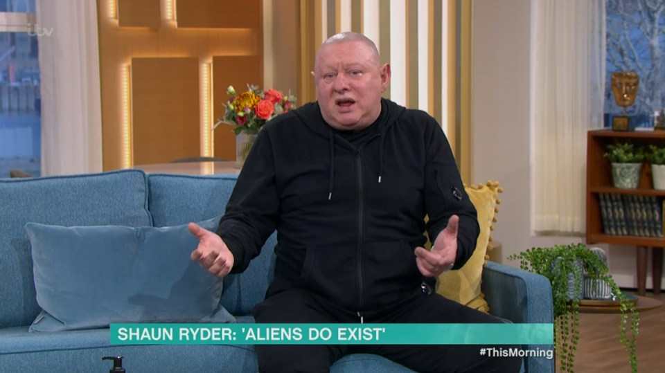 Shaun Ryder appeared on This Morning to talk about seeing aliens