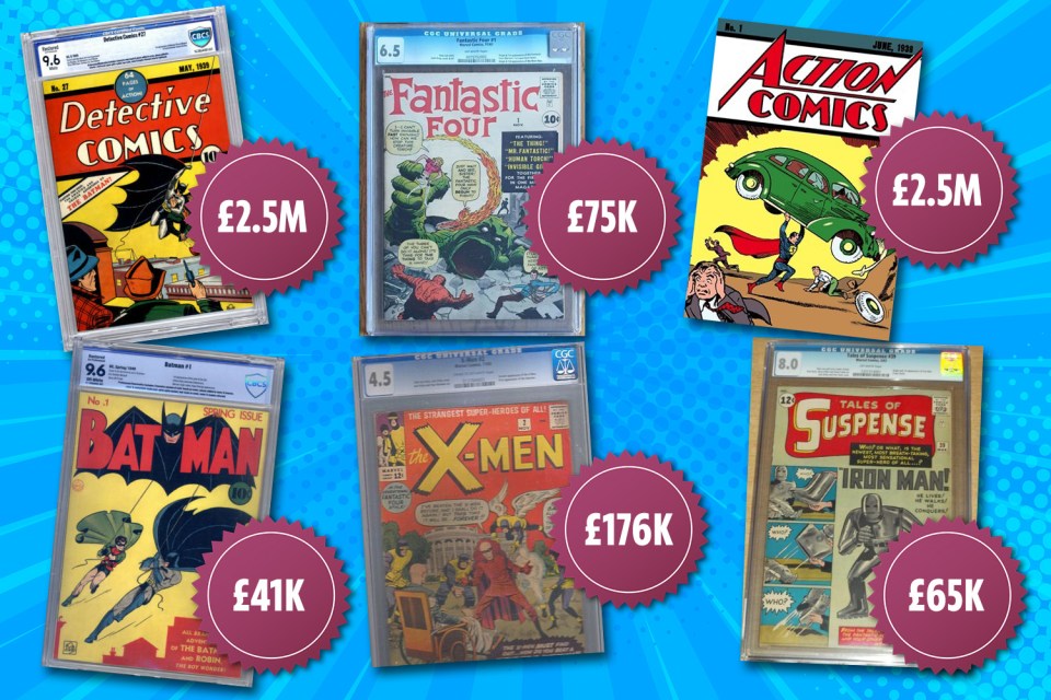 Comic books featuring superheroes like Batman, Catwoman and the X-men tend to have the highest resale figures