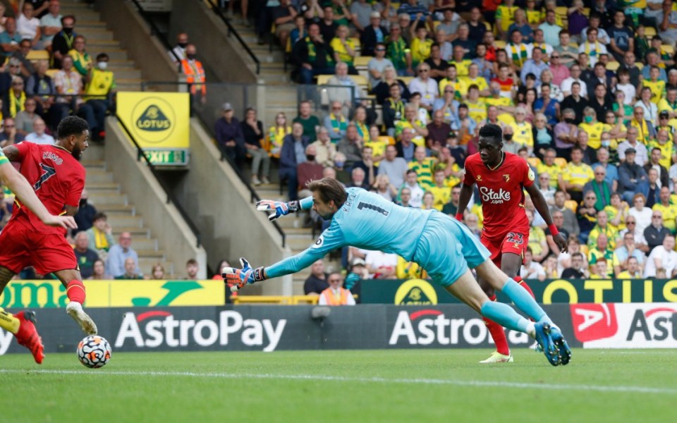 Sarr fires in his second after Tim Krul denied King