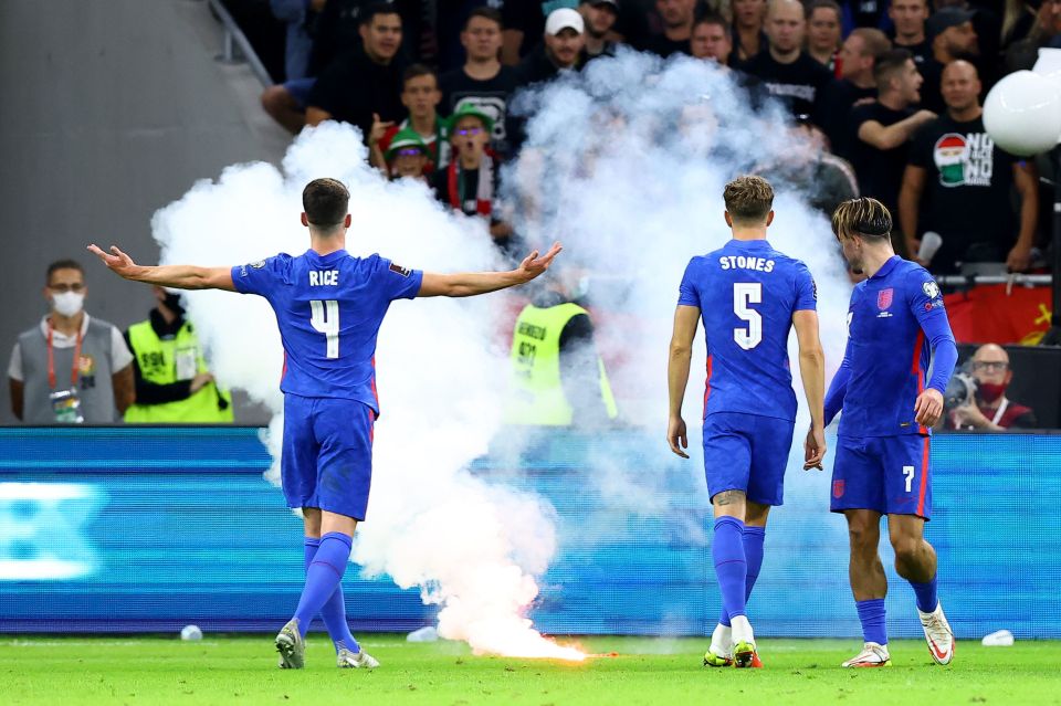 Flares were also launched following the goals