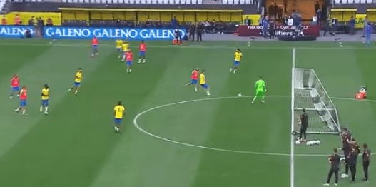 Brazil started playing a training game after Argentina were kicked out