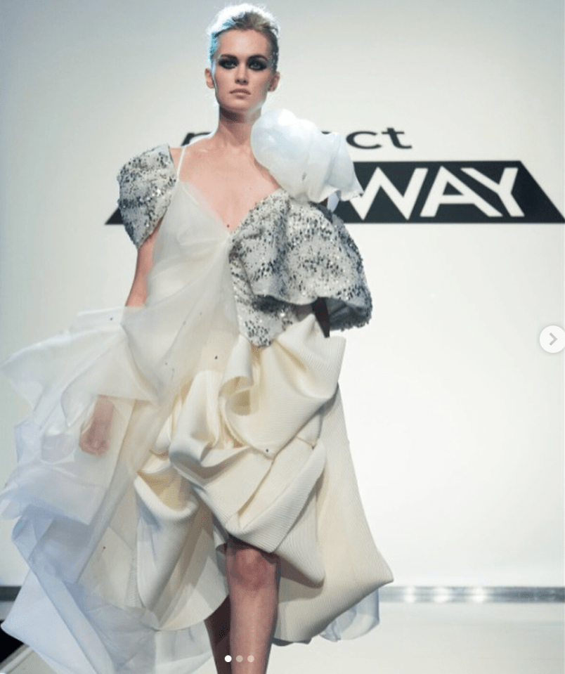 Osborne appears on the catwalk in an episode of US TV show Project Runway