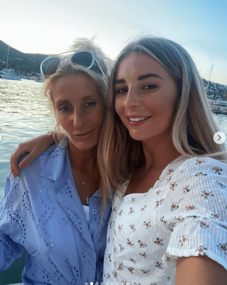 Dani with her mum Jo in Spain last month