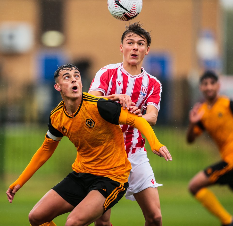 Tezgel scores goals, holds the ball up well and has been a revelation in Stoke's U18 side