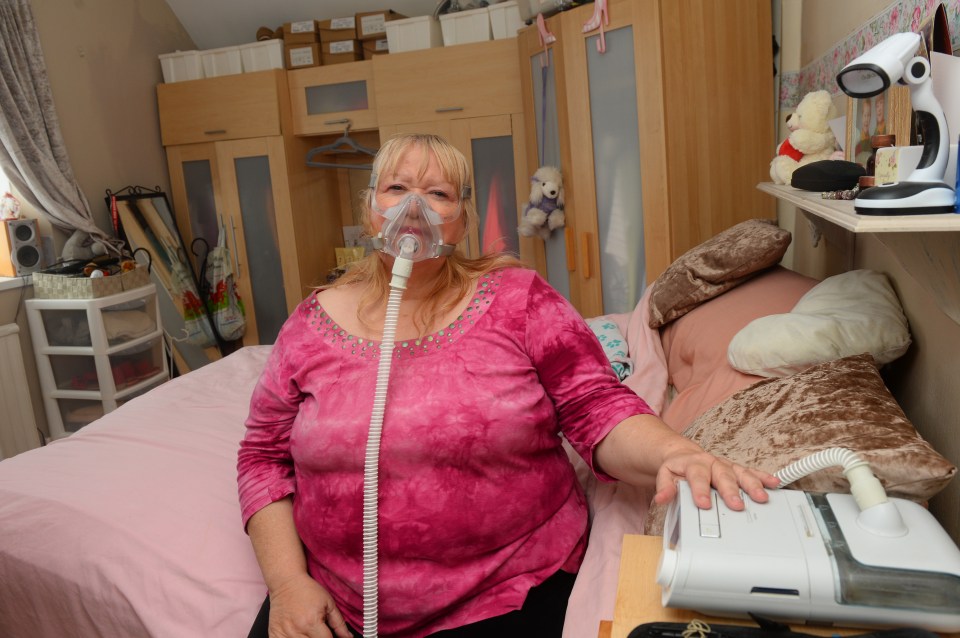 June Williams struggles to breathe in her mouldy council flat