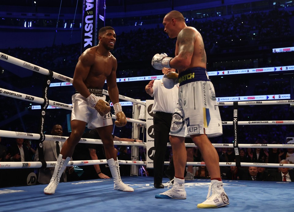 Joshua was shattered at the end of the fight, but Usyk continued to stalk his prey