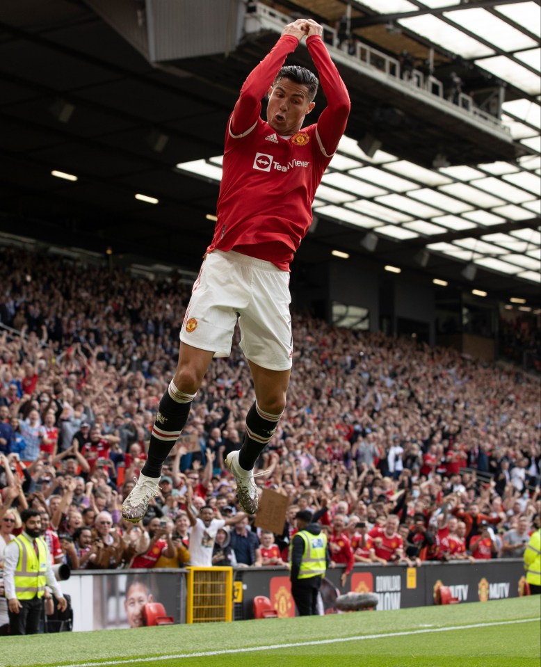 Cristiano Ronaldo scored just 47 minutes into his second Man Utd debut