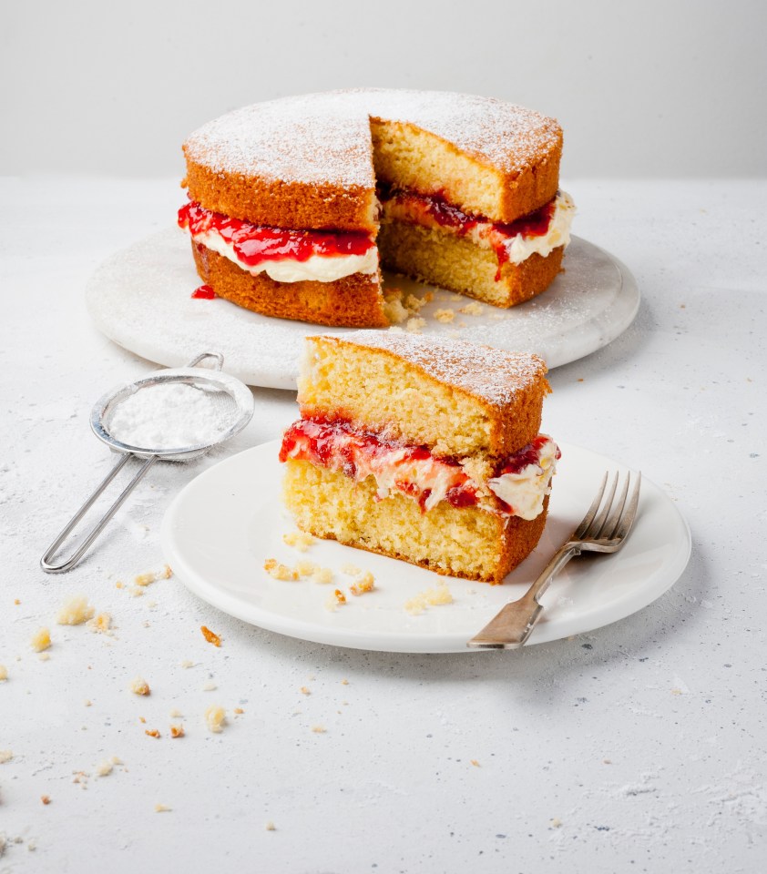 Serve this Victoria sponge with a sprinkling of icing sugar