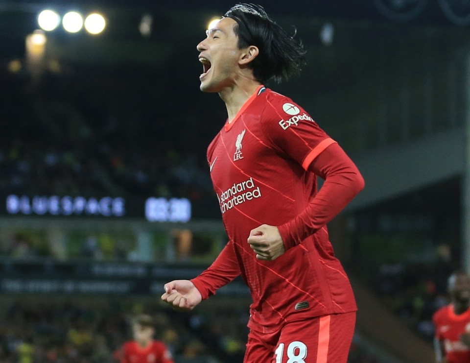 Takumi Minamino scored twice in a 3-0 Liverpool win