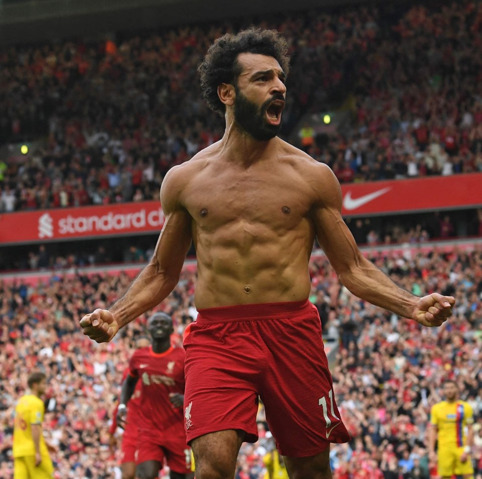 Mo Salah scored in the second half at Anfield on Saturday