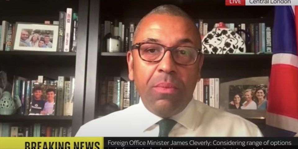 Foreign office minister James Cleverly didn’t rule out a bailout for energy firms