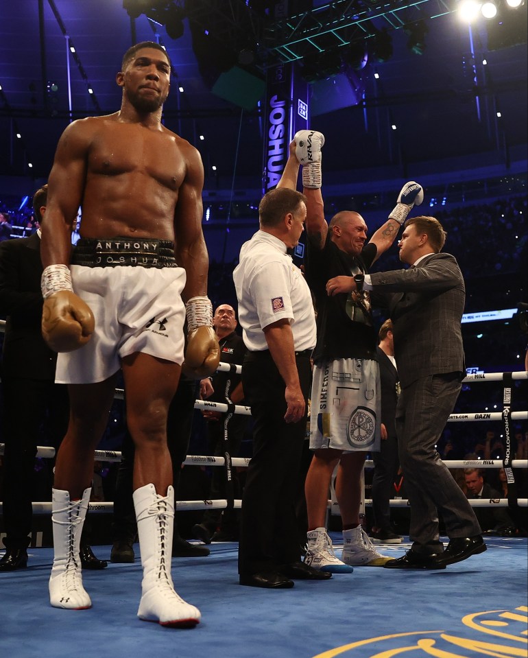 Anthony Joshua in defeat to Oleksandr Usyk