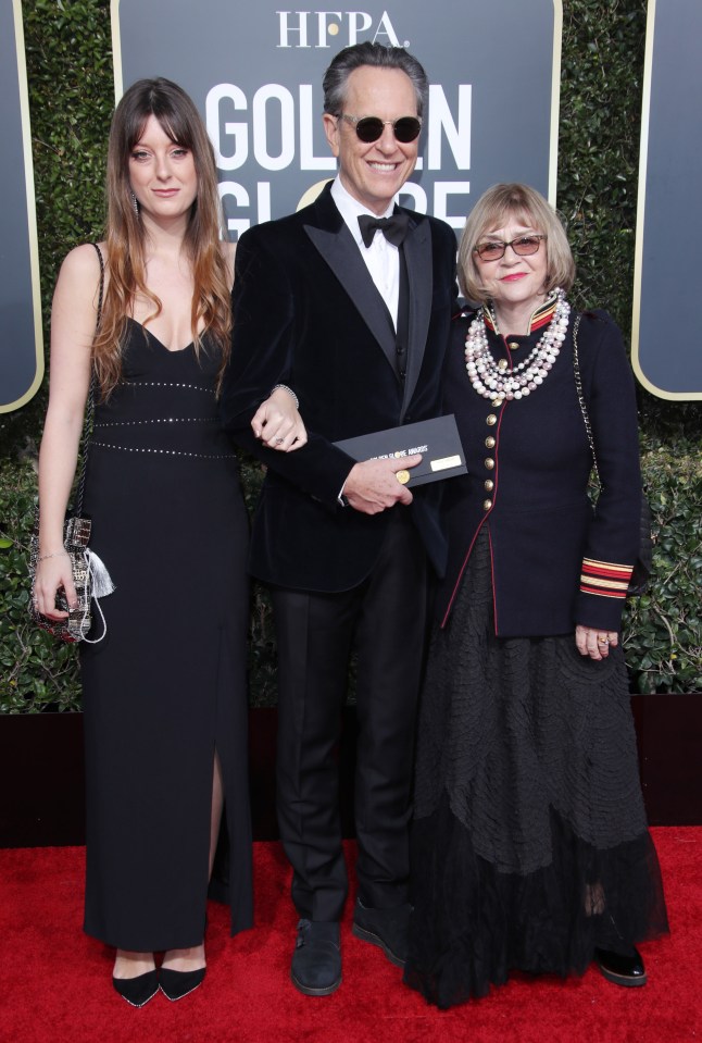 Richard with Olivia and Joan at the Golden Globes in 2019