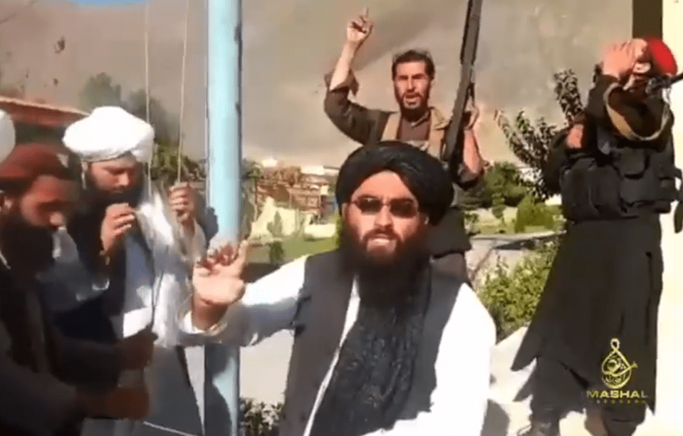 Taliban fighters celebrate as they declared a 'crushing' victory in Panjshir last week