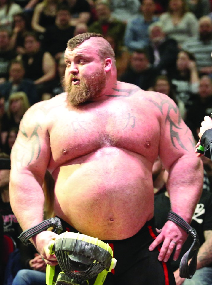 Hall weighed over 31 stone when he won World's Strongest Man in 2017