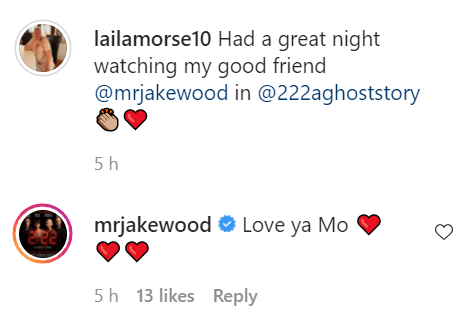 Jake called her 'Mo' in the comments - but not for the reason you may think