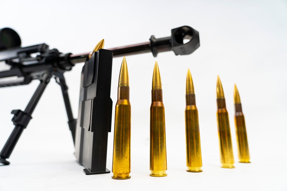 The rifle can fire five .50-calibre Raufoss Mk2 bullets in less than three seconds