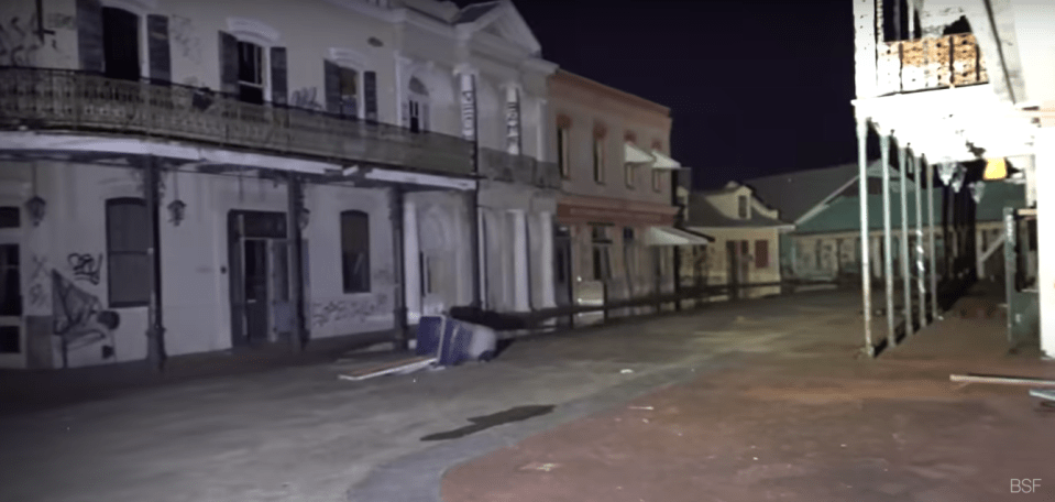 The strangely deserted park resembles a ghost town