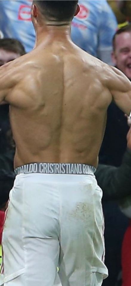 Cristiano Ronaldo was wearing his own brand pants during Man Utd's win over Villarreal on Wednesday