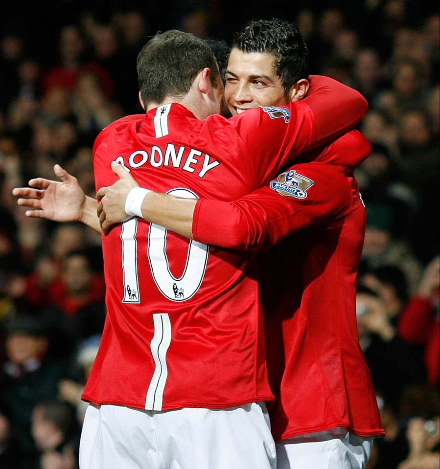 Rooney and Ronaldo helped Manchester United to the Premier League title the next season