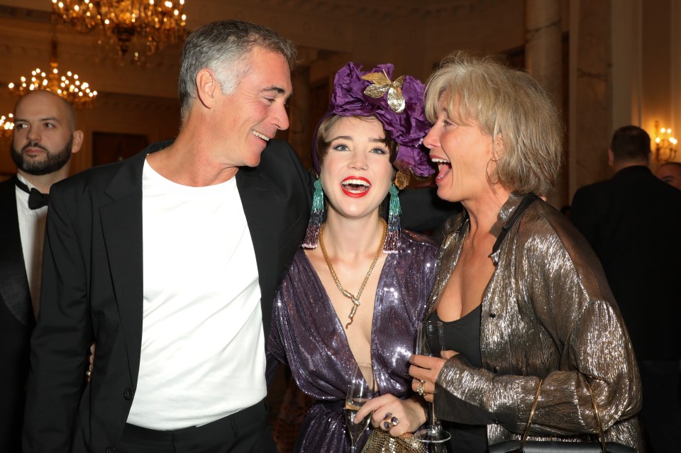 Greg Wise with 21-year-old daughter Gaia and wife Emma Thompson