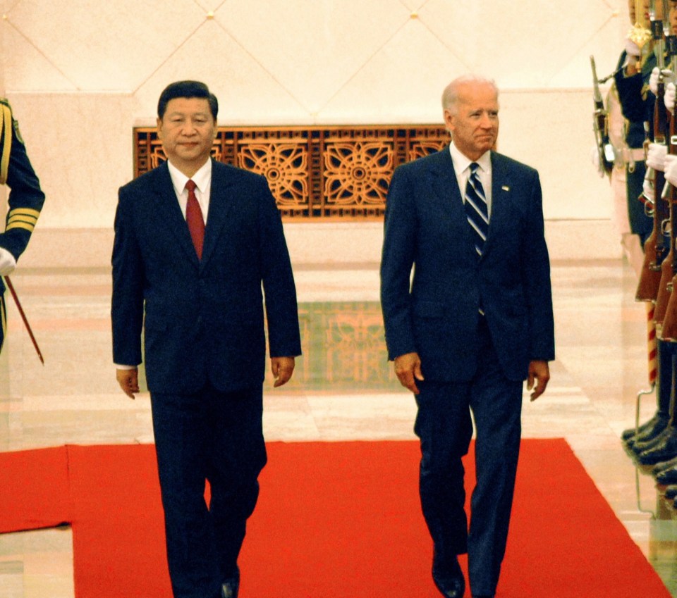 US President Joe Biden with Chinese President Xi Jinping