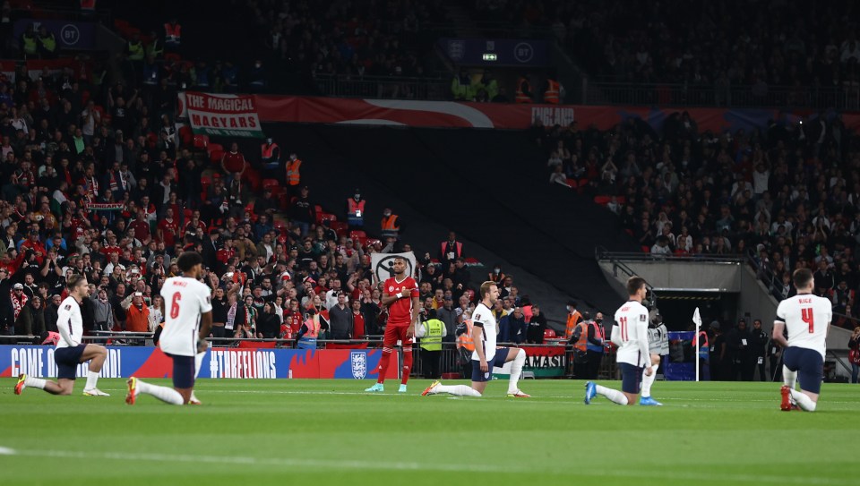 Hungary fans booed as England players took a knee before kick-off