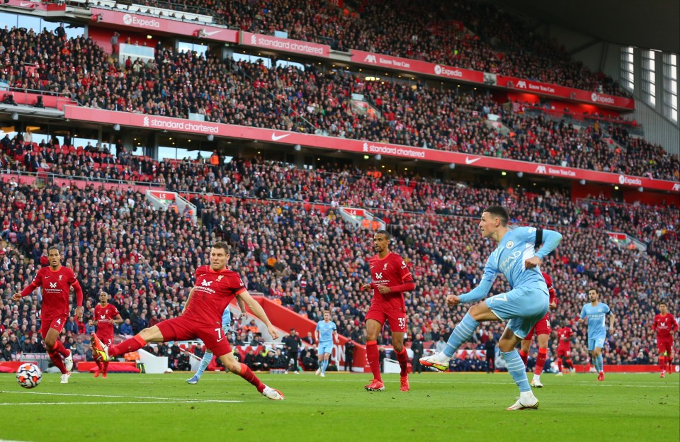 Liverpool's lead lasted just ten minutes as Foden equalised