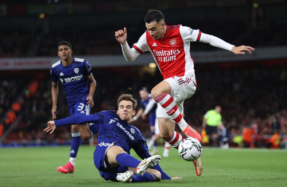 Gabriel Martinelli showed flashes of energy after Gunners fans were delighted to see back in the starting XI