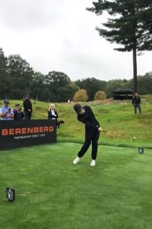 Here's the 148-yard tee shot that went straight in for Paige Spiranac