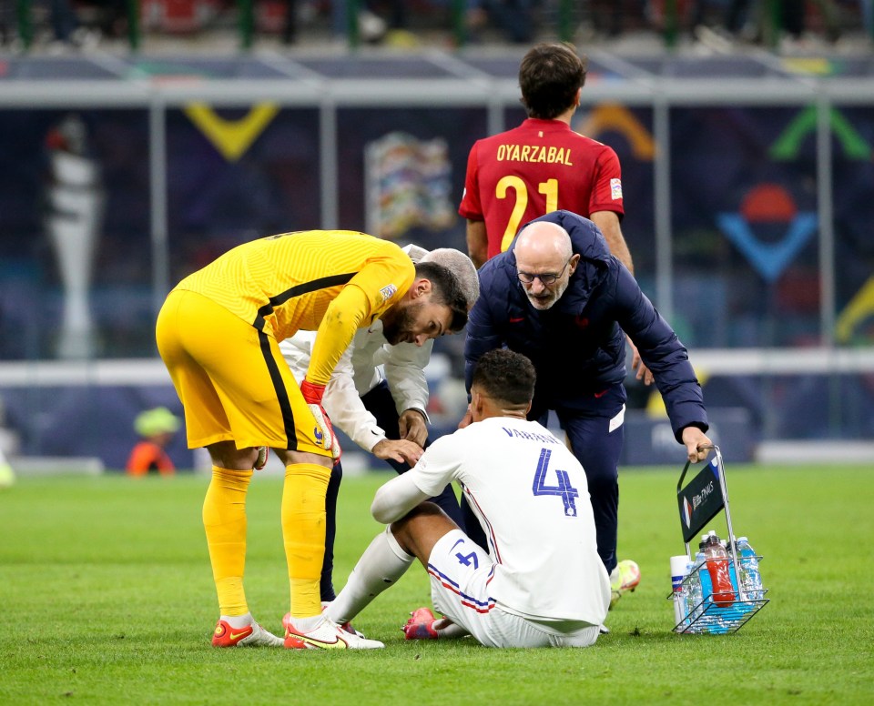 Man Utd star Raphael Varane sustained a groin injury while on international duty and will now be out for 'a few weeks'