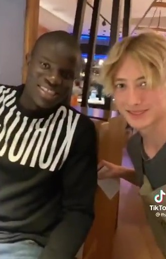 Chelsea hero N'Golo Kante posed for selfies at a recent meal out in Pizza Express