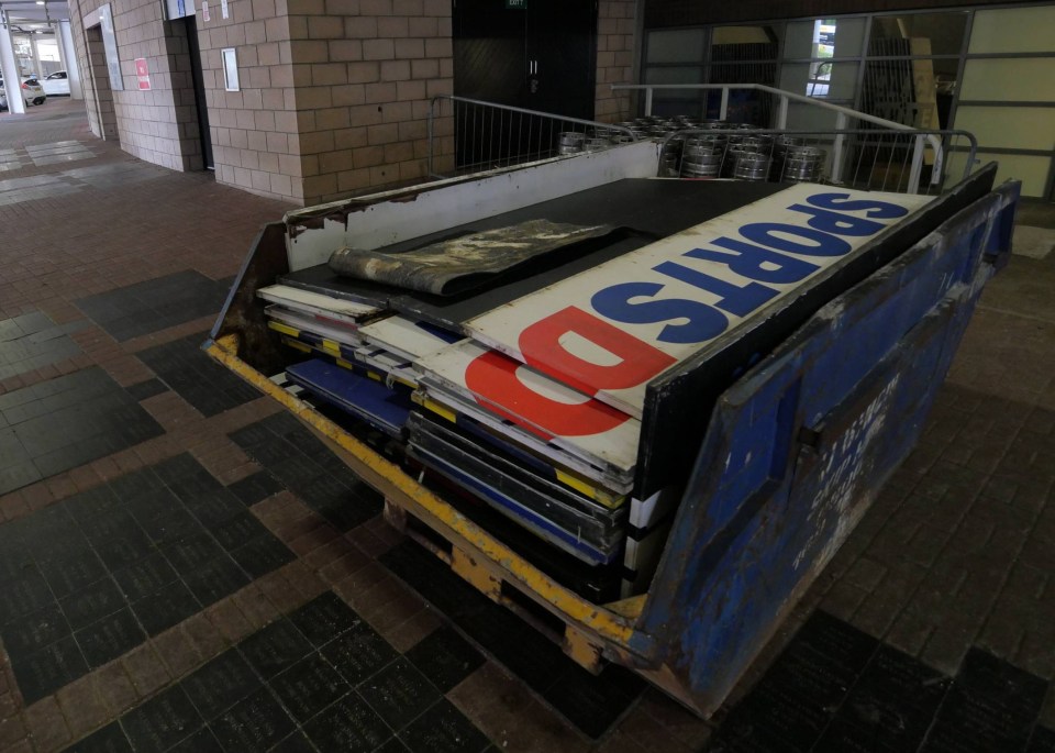 The Sports Direct advertising is set to be torn down as Newcastle look forward to a brighter future