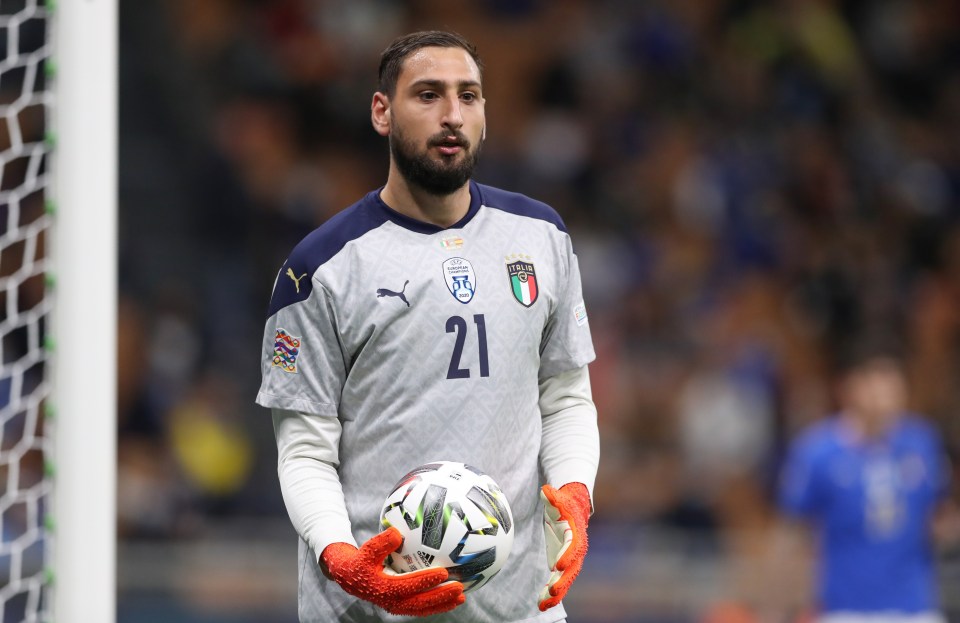 Donnarumma started in goal at San Siro in the 2-1 Nations League semi-final defeat by Spain