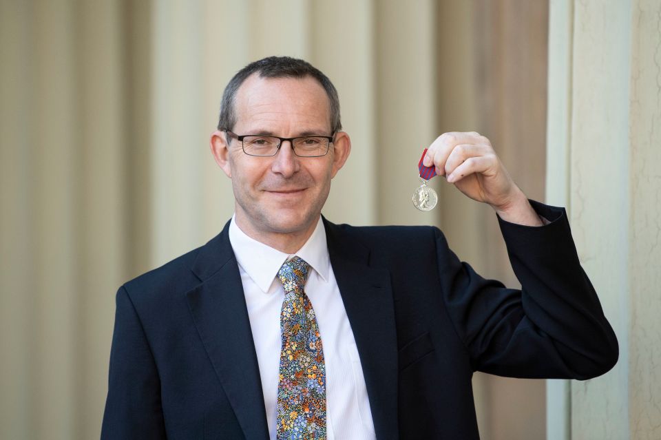 John Volanthen with the George Medal