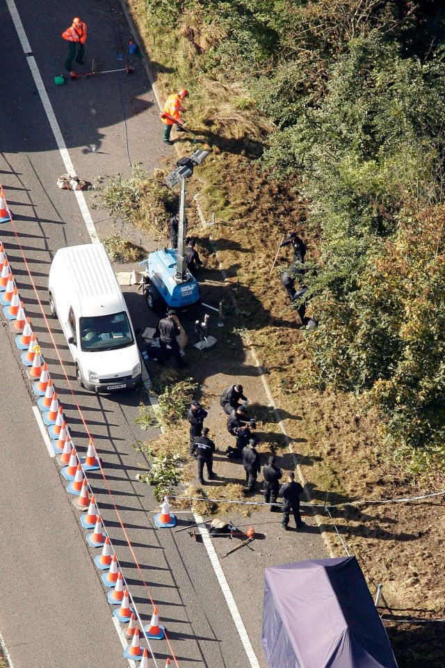 The remains of Melanie Hall were found on an M5 slip road