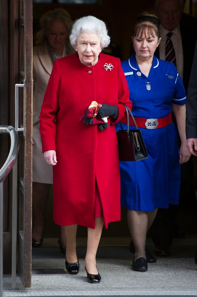 The Queen, 95, cancelled official duties as she was seen by specialists on Wednesday afternoon, pictured here at her last over-night stay in 2013