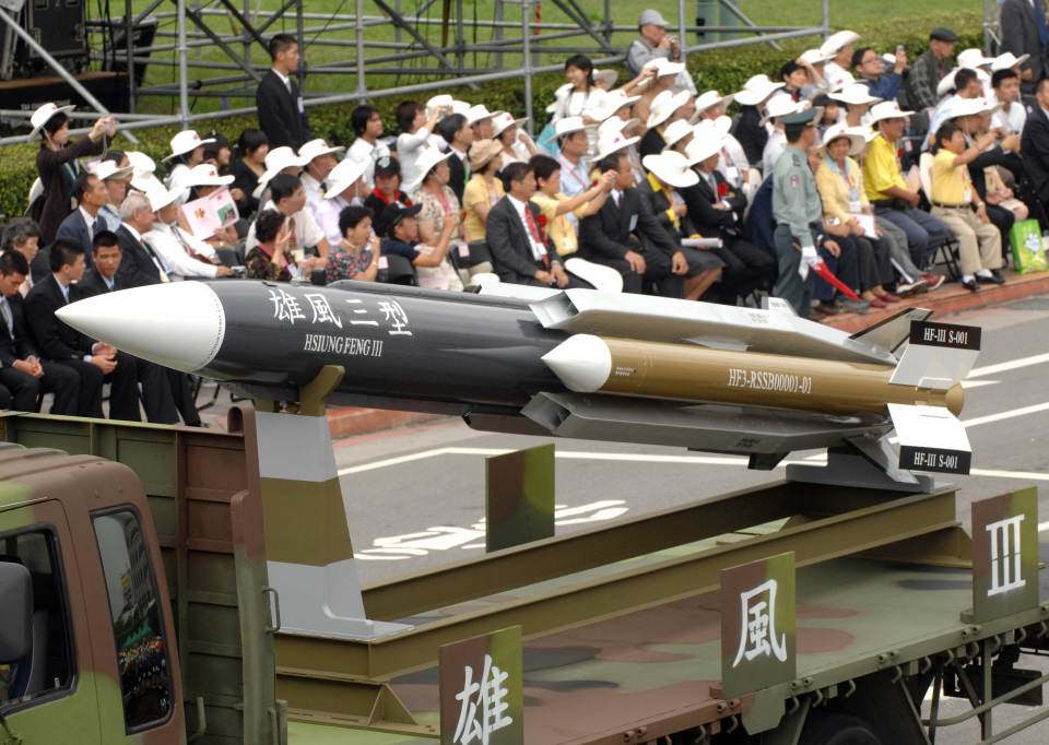 The Hsiung Feng III mobile anti-ship missile