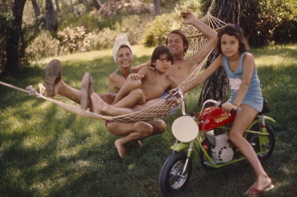 Pictured with their children in 1970