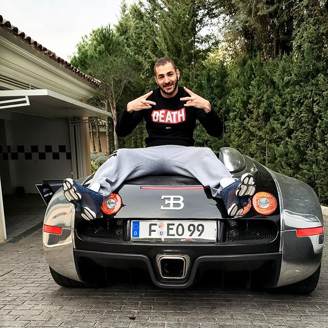 Karim Benzema enjoys life in the fast lane