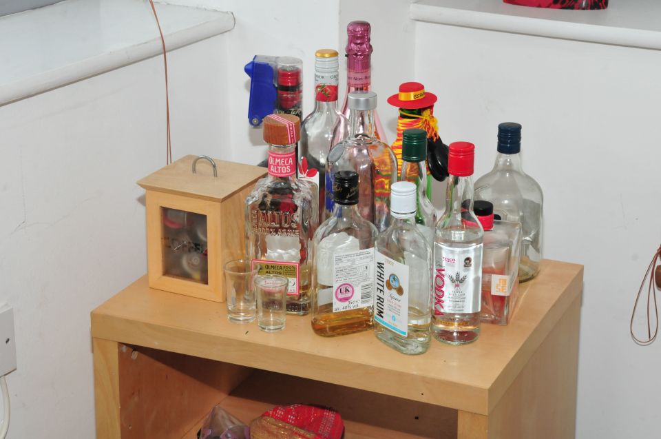 Detectives found empty vodka and rum bottles at Sinaga's flat that he laced with drugs