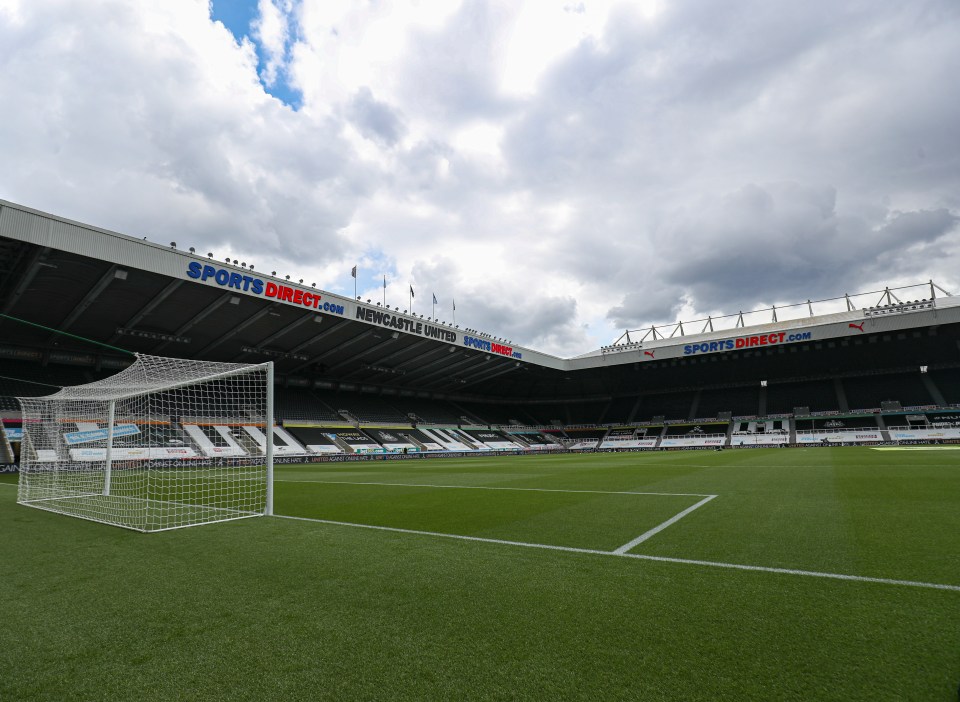 Sports Direct branding isn't hard to spot at St James' Park