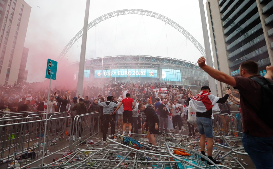 Boris Johnson has condemned the disorder at the stadium