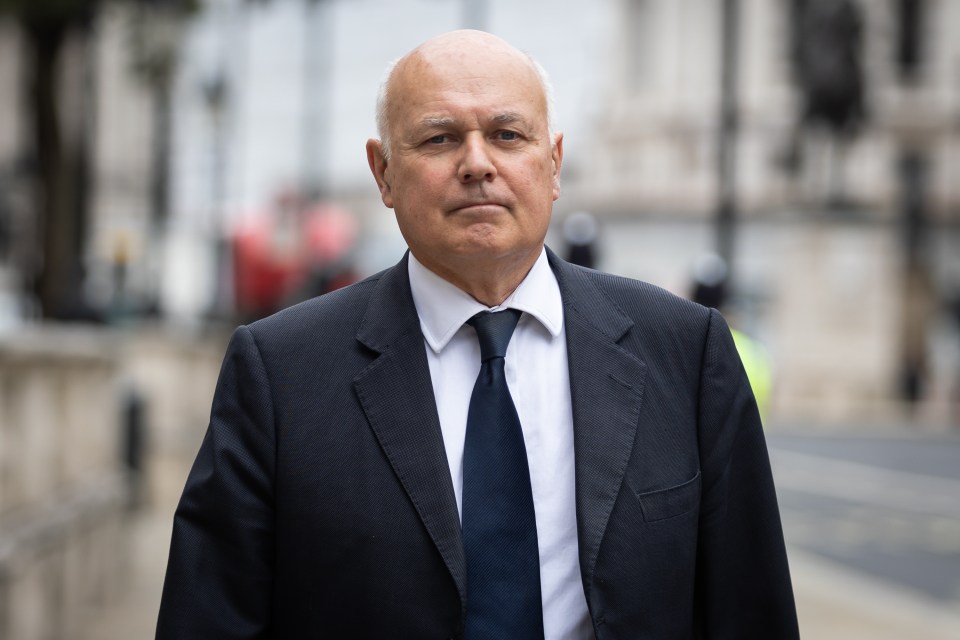 Iain Duncan Smith says he was hit in the head with a cone by thugs in Manchester