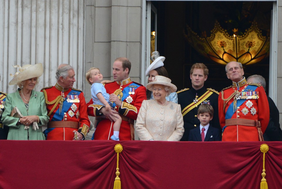 The Royals together watching Trooping The Colour ceremony in 2015