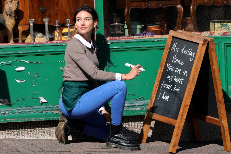 The actress plays Erin in the Sky One show