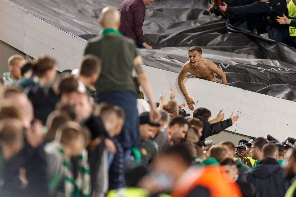 Fans clashed in troubling scenes at London Stadium